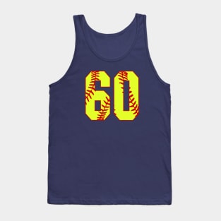 Fastpitch Softball Number 60 #60 Softball Shirt Jersey Uniform Favorite Player Biggest Fan Tank Top